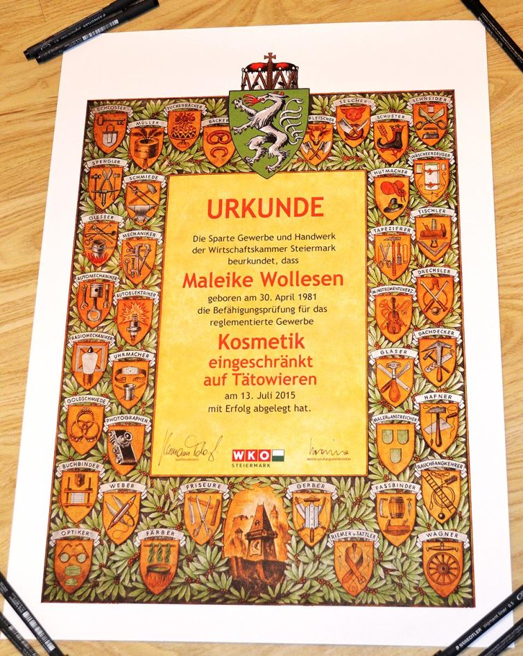 urkunde-gewerbe-taetowieren (Demo)