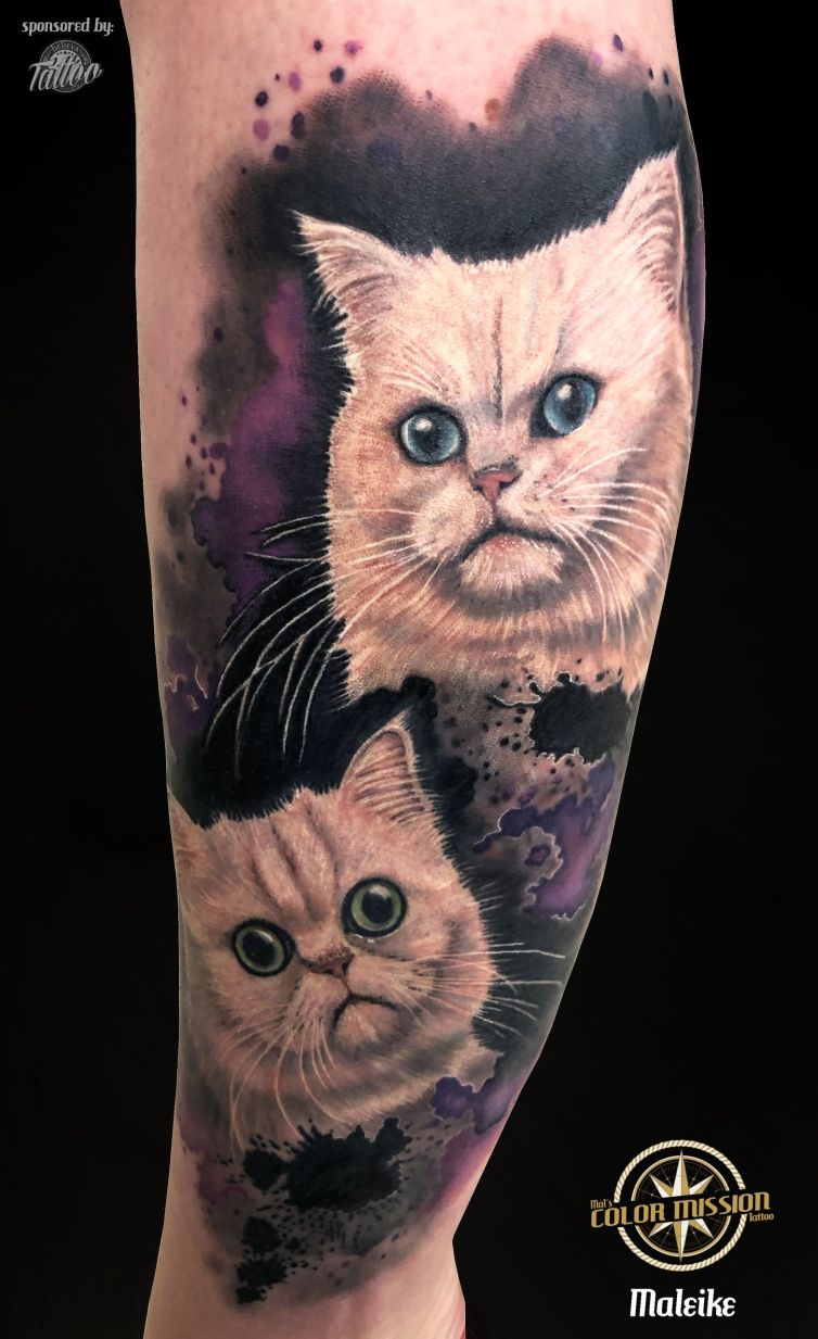 Exotic Shorthair couple_tattoo_by_Maleike