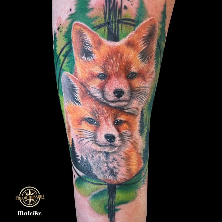 Foxes Quadrat_tattoo_by_Maleike Kopie