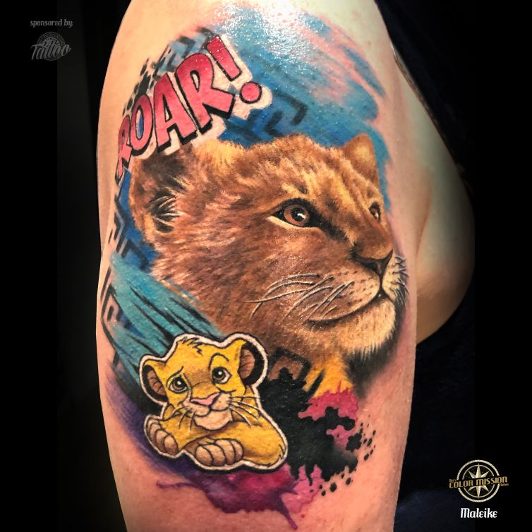 Sticker Lion King Tattoo_by Maleike